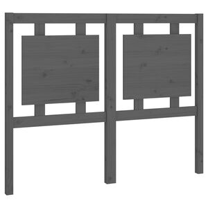vidaXL T&ecirc;te de lit Gris 125,5x4x100 cm Bois massif de pin