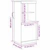 vidaXL Buffet LED Bois ancien 41 x 37 x 100 cm Bois d'ing&eacute;nierie
