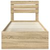 vidaXL Cadre de lit Ch&ecirc;ne Sonoma 75 x 190 cm Pin massif