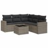 vidaXL Salon de jardin 6 pcs avec coussins gris r&eacute;sine tress&eacute;e