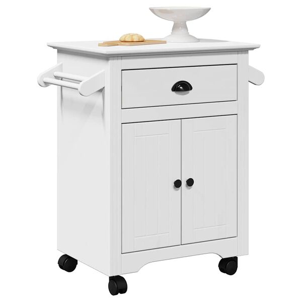 VidaXL Chariot de cuisine BODO blanc 72x45x80 cm