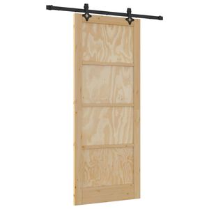 vidaXL Porte coulissante ORKDAL 86 x 211 cm Bois de pin massif Naturel