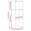vidaXL &Eacute;tag&egrave;re Ch&ecirc;ne noir 40 x 30 x 114 cm Bois d'ing&eacute;nierie