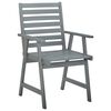vidaXL Chaises &agrave; manger d'ext&eacute;rieur lot de 2 et coussins Acacia massif