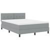 vidaXL Lit &agrave; ressorts avec matelas Gris clair 140 x 200 cm tissu