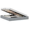 vidaXL Lit de Rangement avec stockage Gris clair 193 x 203 cm Tissu