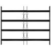 vidaXL Grille de Fen&ecirc;tre Noir 75,5 x 60 cm Acier enduit de poudre