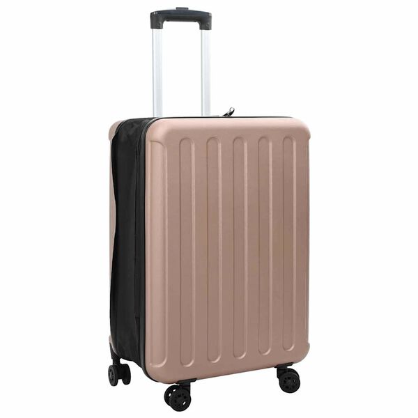 vidaXL Valise avec verrouillage dor&eacute; rose 43 x 27 x 66 cm Plastic ABS