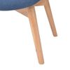 vidaXL Fauteuil avec repose-pied bleu tissu