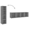 vidaXL Ensemble de meubles TV 3 pcs Gris b&eacute;ton Bois d'ing&eacute;nierie