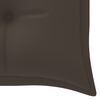 vidaXL Banc Batavia avec coussin taupe 150 cm Bois de teck massif