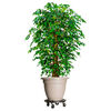 vidaXL Support sur roulettes pour plantes Diam&egrave;tre 40 cm Noir 275 kg