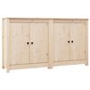 vidaXL Buffets 2 pcs 70x35x80 cm bois massif de pin