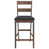 vidaXL Tabourets de bar avec coussins 2 pcs blanc bois massif d'h&eacute;v&eacute;a