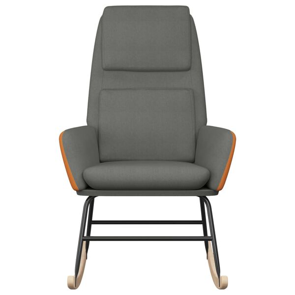 vidaXL Chaise &agrave; bascule Gris clair Tissu