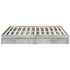 vidaXL Cadre de lit avec tiroirs sans matelas gris b&eacute;ton 200x200 cm