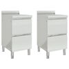 vidaXL Armoires de cuisine commerciales avec 2 tiroirs 2 pi&egrave;ces 50 x 60 x 96 cm