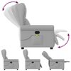 vidaXL Fauteuil de massage inclinable gris nuage tissu