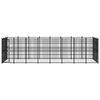 vidaXL Chenil d'ext&eacute;rieur pour chiens Acier 22,12 m&sup2;
