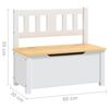 vidaXL Banc de rangement pour enfants Blanc et beige 60x30x55 cm MDF
