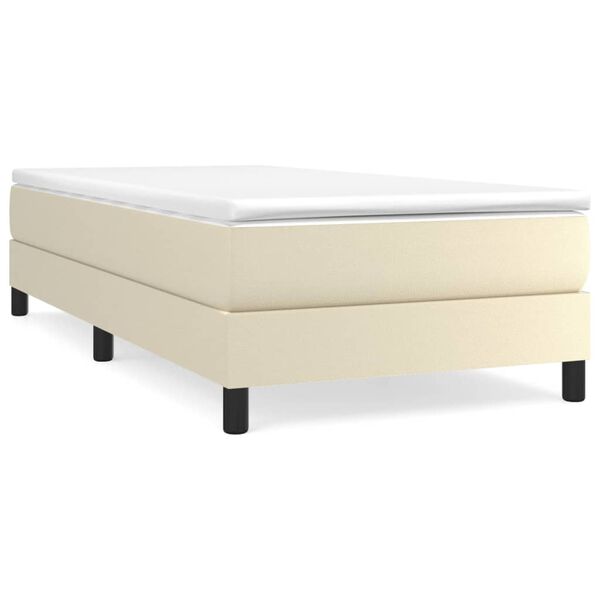 vidaXL Cadre de lit cr&egrave;me 100x200 cm similicuir