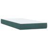 vidaXL Sommier &agrave; lattes de lit et matelas vert fonc&eacute; 200x210cm velours