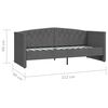 vidaXL Lit avec matelas et &eacute;clairage USB Gris fonc&eacute; Velours 90x200 cm
