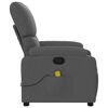 vidaXL Fauteuil de massage inclinable gris fonc&eacute; tissu