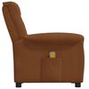 vidaXL Fauteuil de massage Marron Tissu microfibre