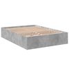 vidaXL Cadre de lit sans matelas gris béton 135x190 cm