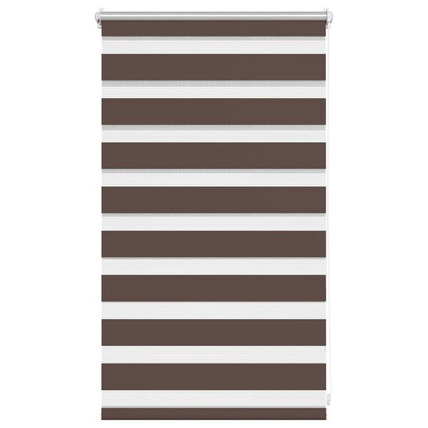vidaXL Store v&eacute;nitien Zebra 50,9 x 100 cm, largeur du tissu 46,7 cm, couleur caf&eacute;