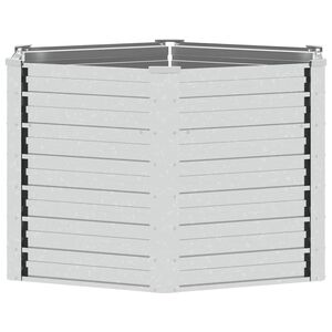 vidaXL Lit sur&eacute;lev&eacute; de jardin 129x77 cm Acier galvanis&eacute; Argent&eacute;