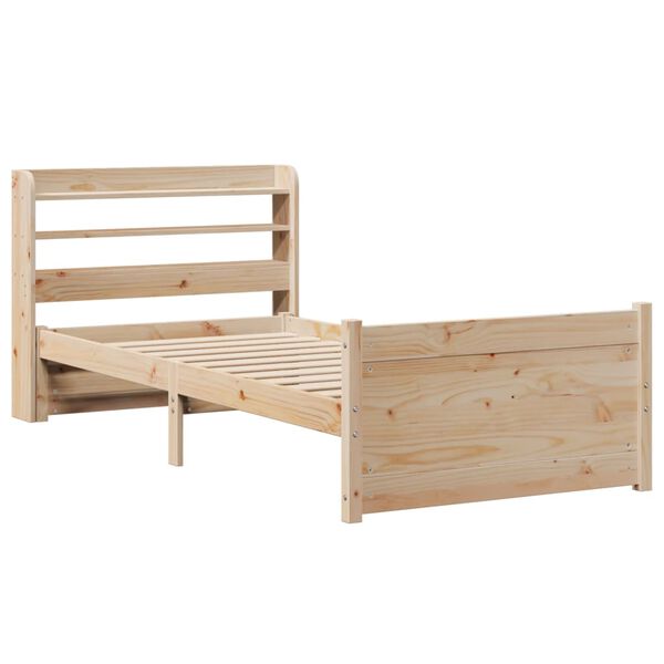 vidaXL Cadre de lit avec t&ecirc;te de lit sans matelas 90x200 cm