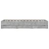 vidaXL Cadre de lit avec tiroirs sans matelas gris b&eacute;ton 75x190 cm