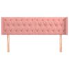 vidaXL T&ecirc;te de lit avec oreilles Rose 147x16x78/88 cm Velours