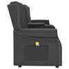 vidaXL Fauteuil inclinable porte-gobelets 4 places noir similicuir