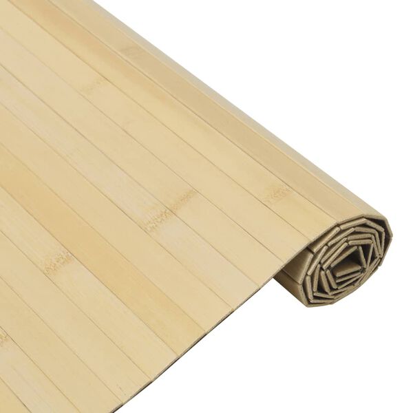 vidaXL Tapis rectangulaire naturel clair 60x200 cm bambou