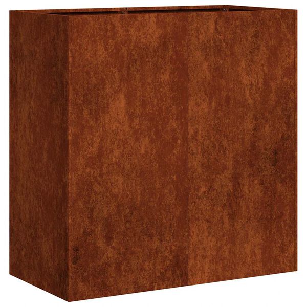 vidaXL Jardini&egrave;re rouill&eacute; 80x40x80 cm acier inoxydable