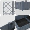 vidaXL Cache-pot de jardin 5 pcs Gris Clair 120 x 120 x 125,5 cm Acier