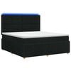 vidaXL Lit boxspring LED avec matelas Noir 180 x 200 cm Tissu