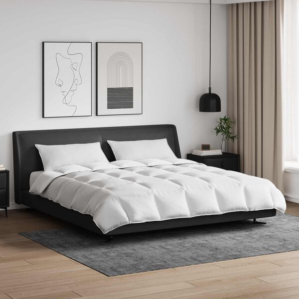vidaXL Ensemble de Duvet avec oreiller 3 pcs Blanc Plume de canard