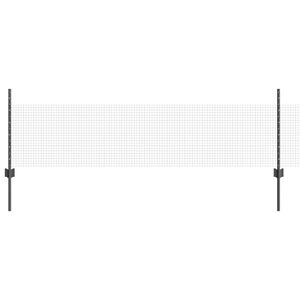 vidaXL Cl&ocirc;ture en fil soud&eacute; avec poteaux 100 x 0,5 m Gris Maille