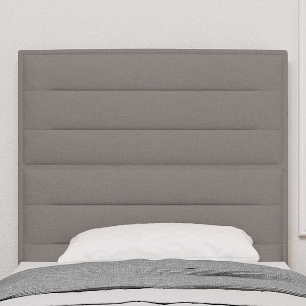 vidaXL T&ecirc;te de lit LED avec des lumi&egrave;res &agrave; LED Taupe 80 cm Polyester
