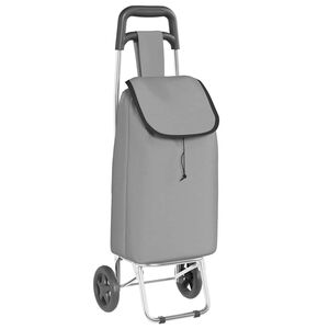 vidaXL Trolley de shopping Gris 35 x 28 x 92 cm Tissu Oxford