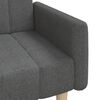 vidaXL Canap&eacute;-lit &agrave; 2 places gris fonc&eacute; tissu