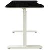 vidaXL Bureau Blanc et marron fonc&eacute; 120 x 60 cm Bois de ch&ecirc;ne massif