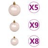 vidaXL Arbre de No&euml;l artificiel pr&eacute;-&eacute;clair&eacute; et boules blanc 120 cm PVC