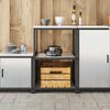 vidaXL Rangement de cuisine avec &eacute;tag&egrave;re Argent 60 x 50 x 92 cm Acier