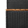 VidaXL Marche bain &agrave; remous noir 100x50x50,5cm polyrotin acacia massif