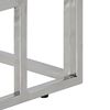 vidaXL Table console argenté acier inoxydable et bois massif d'acacia